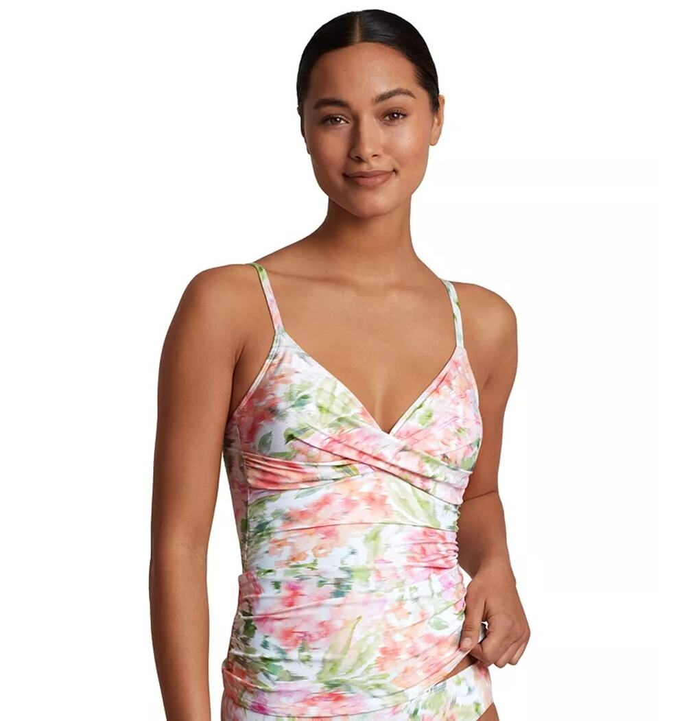 Lauren Ralph Lauren Women Pastel Floral Front Twist Swim Tankini Top Size US 14